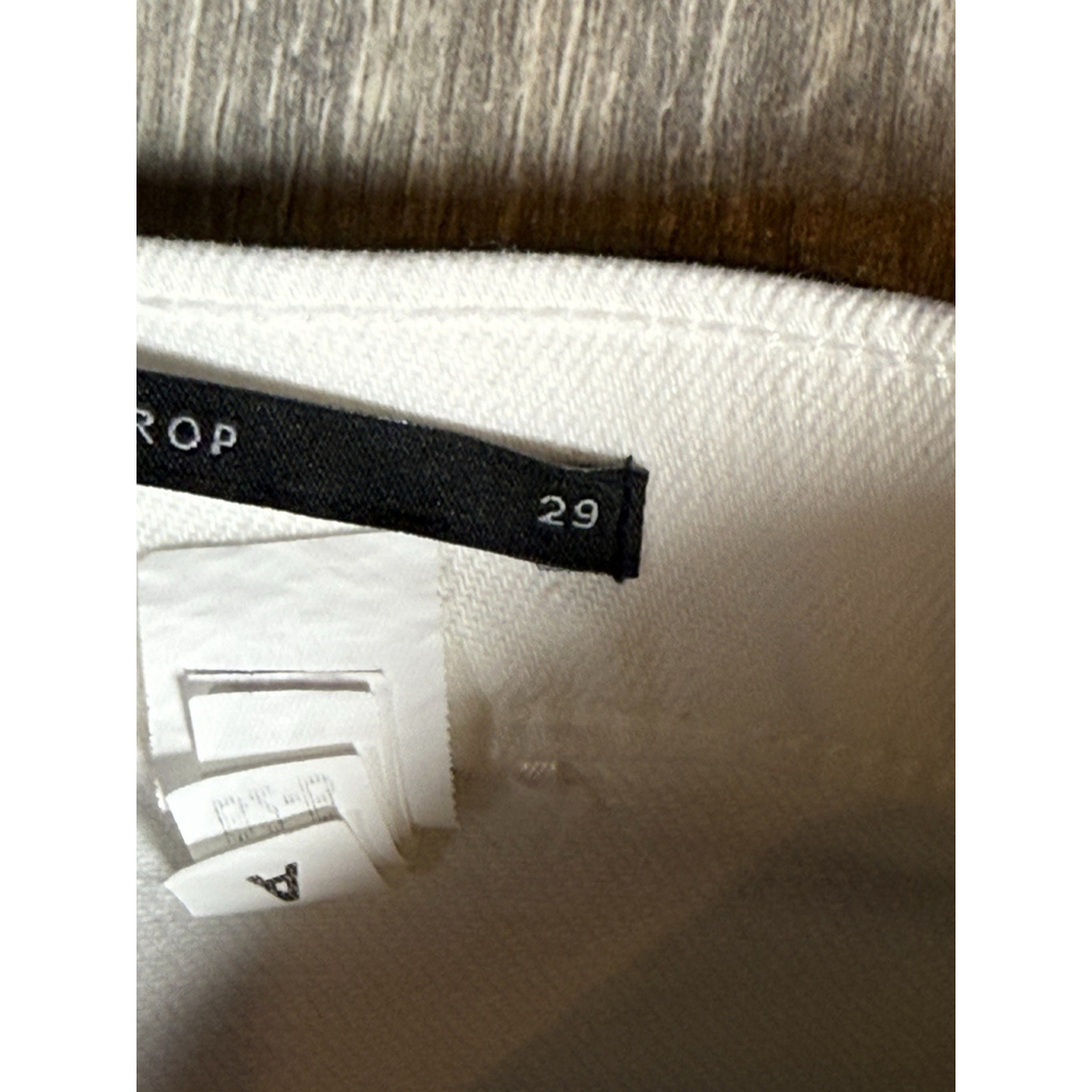 Banana Republic Jeans Womens 29 White High Rise Wide Leg Crop Denim Casual Pants - Picture 6 of 6